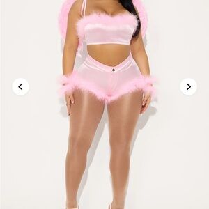 Pink Feathered Angel/Cupid Costume